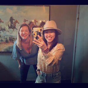 Metallic Wool Felt Panama Hat- Tea Rose Light